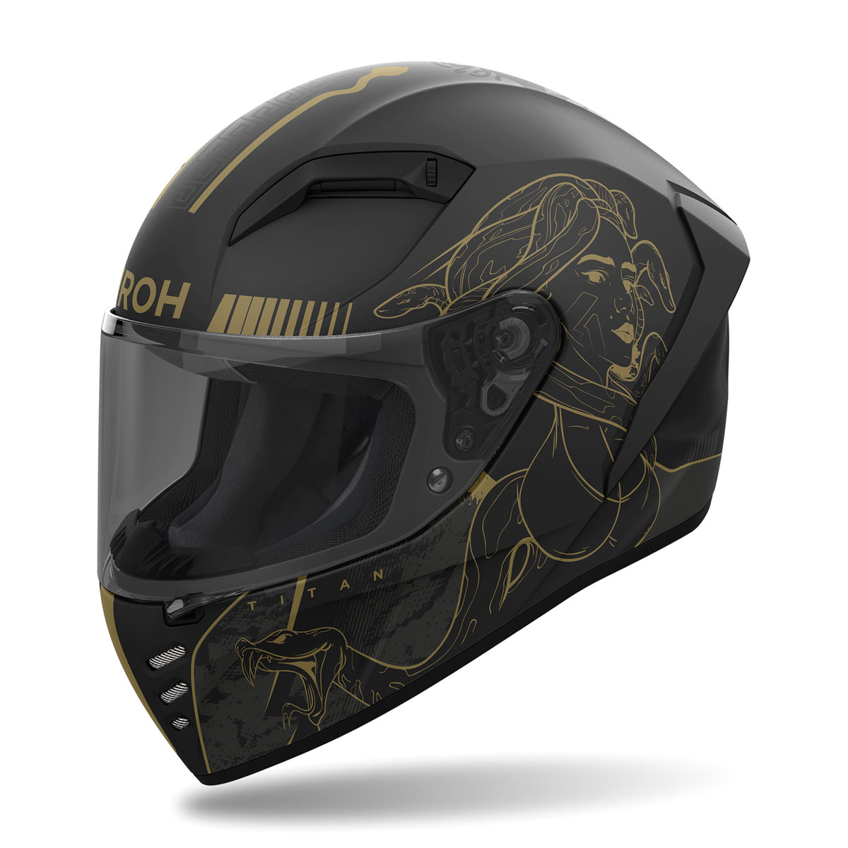 Casco integrale airoh connor titan nero oro opaco