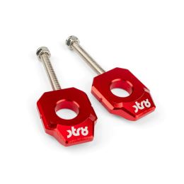 STR8 Red Chain Tensioner Pair 15mm DERBI