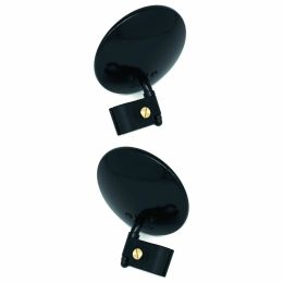 FAR 8122/8122 Universal Black Shield Edge Mirror Pair