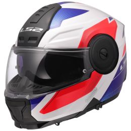 Casque Modulable LS2 FF902 SCOPE II Duria Blanc Brillant Bleu Rouge