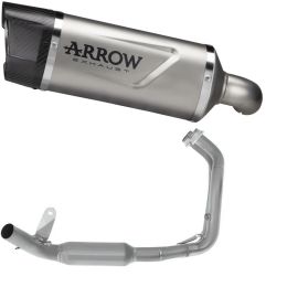 ARROW Indy Race EVO Slip-On Auspuff Renn-Carbon Titan Endkappe für Yamaha MT-07