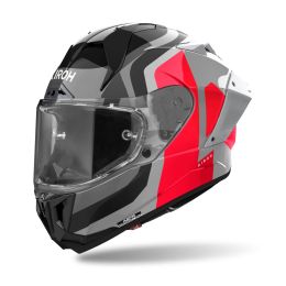 Casco Integrale AIROH GP 800 Competition Rosso Grigio Nero Lucido