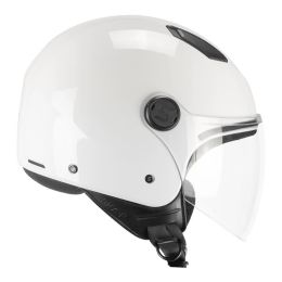 Demi Jet Helm SKA-P 1LHA LUKE Mono Glänzendes Weiß