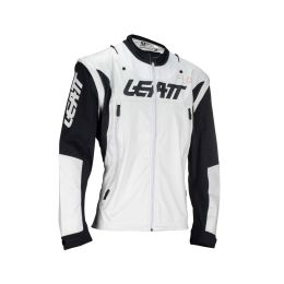 LEATT Moto 4.5 Lite Summer jacket Forge white black waterproof