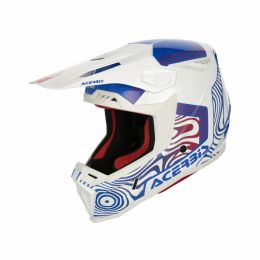 Casco cross ACERBIS Whoops Graphic bianco/blu/rosso