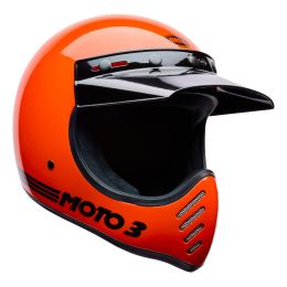 Casque enduro dual road BELL Moto-3 Classic orange brillant