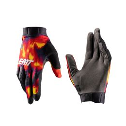 LEATT 1.0 GripR MTB Gloves Red Heatmap MicronGrip Palm Touchscreen