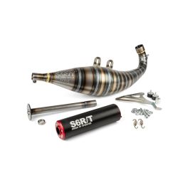 Stage 6 Komplettauspuff R/T Schwarz/Rot FL 100 Drag Race