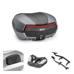 Kit bauletto GIVI MAXIA 5 grafite rosso 58L per YAMAHA TRACER 7