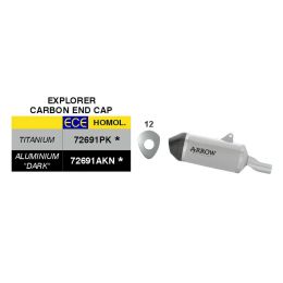 ARROW Approved Slip-On Exhaust Titanium Explorer for Suzuki V-STROM 800DE/SE E5+