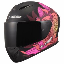 Integralhelm LS2 FF820 RAPID III POPPIES II schwarz rosa