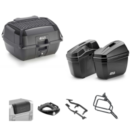 GIVI B45B+ Top Case Kit E22 Black 45/22L for SUZUKI DL V STROM