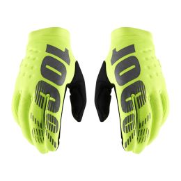 Guanti Motocross 100% BRISKER Giallo Fluo Nero