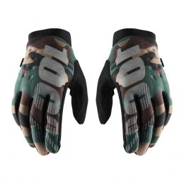 Motocross Gloves 100% BRISKER Black Camo