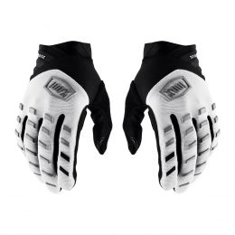 Motocross Gloves 100% AIRMATIC White Black