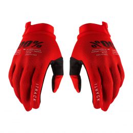 Motocross Handschuhe 100% ITRACK Rot Schwarz