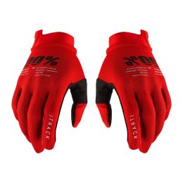 Motocross Handschuhe 100% ITRACK Rot Schwarz