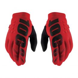 Motocross Gloves 100% BRISKER Red Black