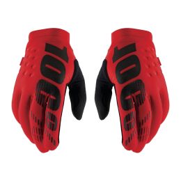 Motocross Handschuhe 100% BRISKER Rot Schwarz