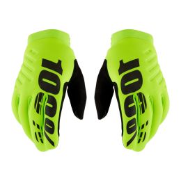 Guanti Motocross Bambino 100% BRISKER YOUTH Giallo Fluo Nero