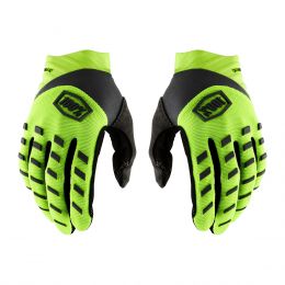 Kid Motocross Gloves 100% AIRMATIC YOUTH Fluo Yellow Black