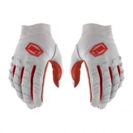 Motocross Handschuhe 100% AIRMATIC Rotes Silber