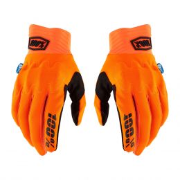 Motocross Gloves 100% COGNITO SMART SHOCK Orange Fluo Black