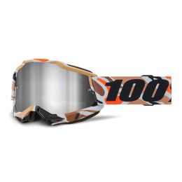 Maschera Motocross 100% Accuri 2 Flea Lente Specchio Argento