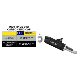 ARROW Slip-On Auspuff homologiert Indy Race EVO schwarze Alu-Carbon-Kappe Honda CBR 500 R