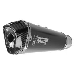 MIVV genehmigte komplette Auspuffanlage DELTA RACE schwarz für TRIUMPH TRIDENT 660