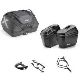 GIVI X-LINE Top Case Kit E22 Black 40/22L for BMW R GS