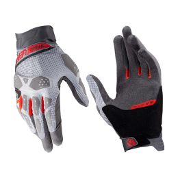 LEATT ADV X-Flow 5.5 Short Summer gloves Mist grey red breathable