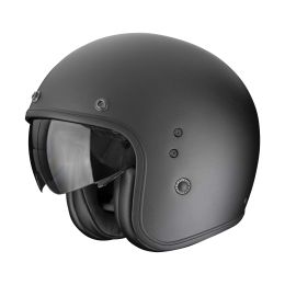 Casco jet cafe racer Scorpion EXO BELFAST EVO Solid nero opaco