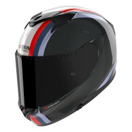 Nolan X-904 UC GEMINI 351 Casque Intégral Blanc Rouge Bleu Bleu Clair