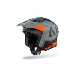 Casque Jet Trial AIROH TRR II Jupiter Gris Mat Orange
