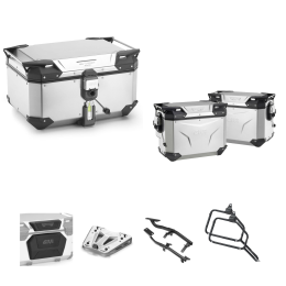 GIVI EVO SMART aluminum gray top case luggage 58/44-40L for HONDA