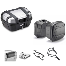 GIVI TREKKER LITE valise en aluminium 52/35L gris/noir HUSQVARNA NORDEN 901