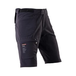 Pantaloncini MTB LEATT Trail 6.0 Cargo nero traspirabili con tasca antiurto