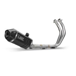 MIVV Speed Edge Vollschwarzes Auspuff für YAMAHA Tracer 700/GT