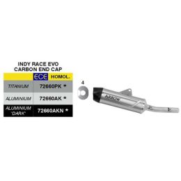 Silencieux Slip-On en Aluminium ARROW Indy Race EVO Approuvé pour Yamaha Teneré 700