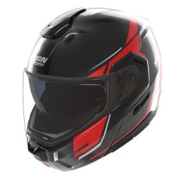 Casque modulable NOLAN N90-3 Sincrono 350 noir rouge