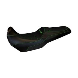 Sitzbezug Lampedusa Total Black Comfort 5GN mit logo für KAWASAKI versys 1000