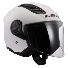 Casque Jet LS2 OF616 AIRFLOW II Solid Blanc Brillant