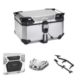 Kit bauletto GIVI TREKKER OUTBACK EVO SMART anodizzato 58L per YAMAHA TRACER 7