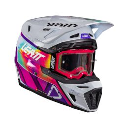Casco motocross LEATT Moto 8.5 Composite Pinata viola con maschera 5.5