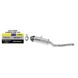 ARROW genehmigte Slip-On Auspuffanlage Explorer Titanium für Suzuki DR-Z4S/DR-Z4SM
