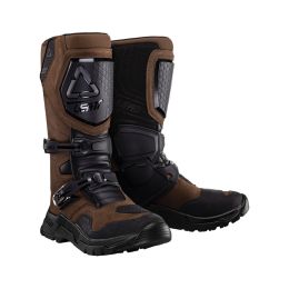 Stivali moto LEATT ADV HydraDri 7.5 Desert marrone nero chiusura SideLock