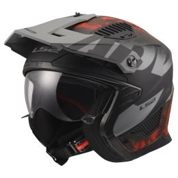 Jet helmet LS2 OF606 DRIFTER GAS grey red