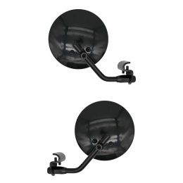 FAR 7358/7358 Black Mirror Pair Shield Edge for Piaggio
