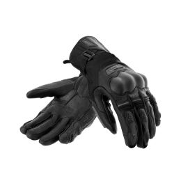 REBELHORN RANGE Black Leather Men's Motorcycle Gloves